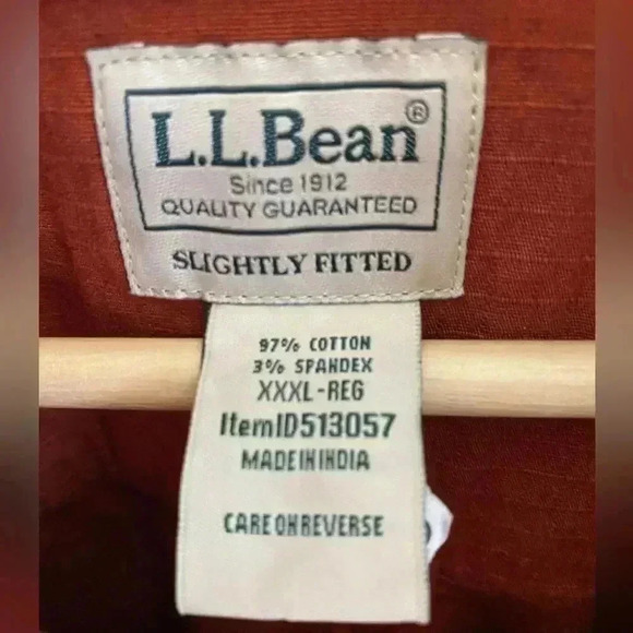 Vintage LL Bean Men's shirt shacket slightly fitted 3XL Reg  pockets mud 513057 - Picture 5 of 9